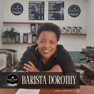 Image of CoffeeMM's barista Dorothy - the best hugger in the world